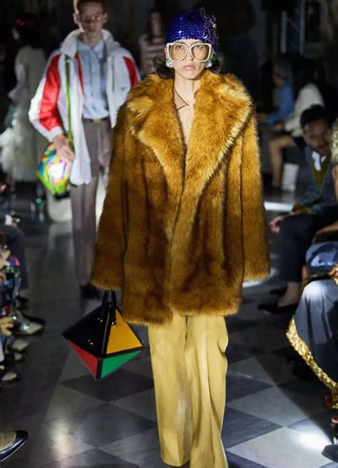 gucci faux fur coat mens|gucci raincoat women's.